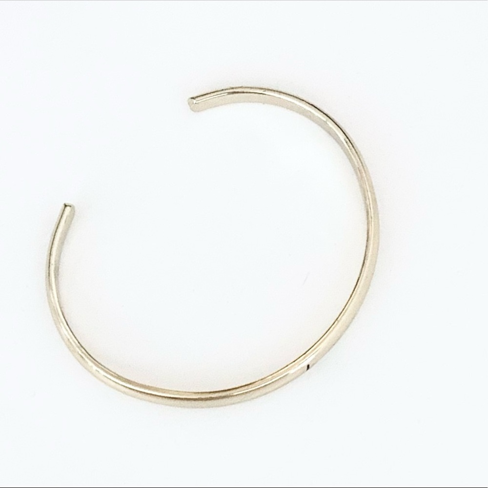 14K Gold Plated Sterling Silver Engraved “Love” Cuff Bracelet - Picture 6 of 6